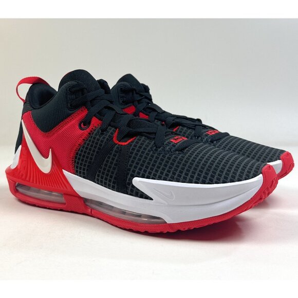 Nike Lebron Witness VII 7 Bred Men Size 10.5 Red Black Shoes Athletic DM1123-005 - Picture 2 of 9